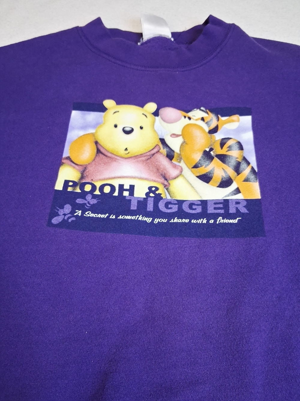Disney Purple Kids Sweatshirt with Pooh & Tigger Graphic